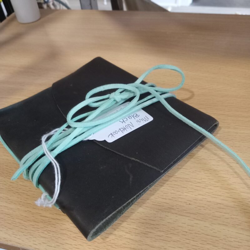 Midnight Ink Mini Leather Notebook – sleek and modern.