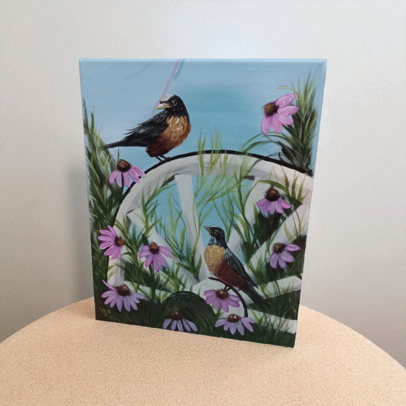 The Old Wheel in Bloom