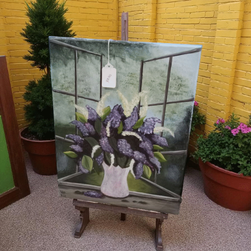 White Vase Floral Wall Art