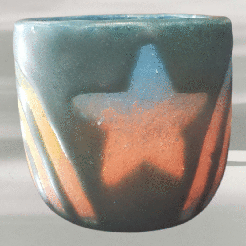 Starry Rainbow Ceramic Cups – Handmade Small Cups