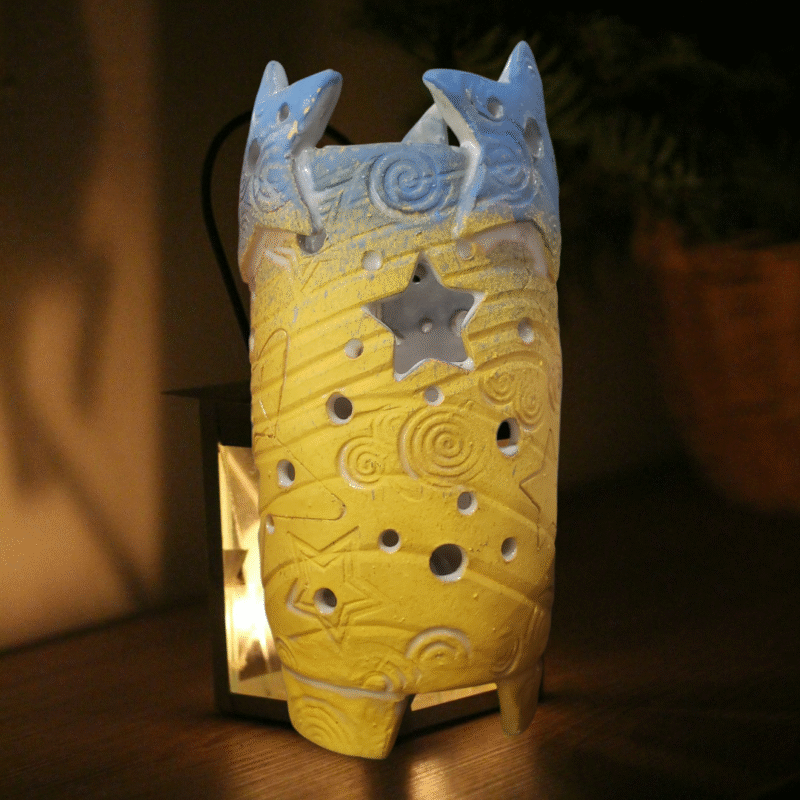 Glow Haven Ceramic Lantern – Handmade