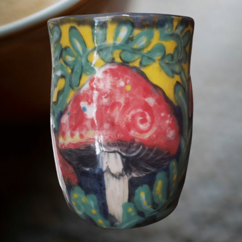 Red Mushroom Meadow Cup