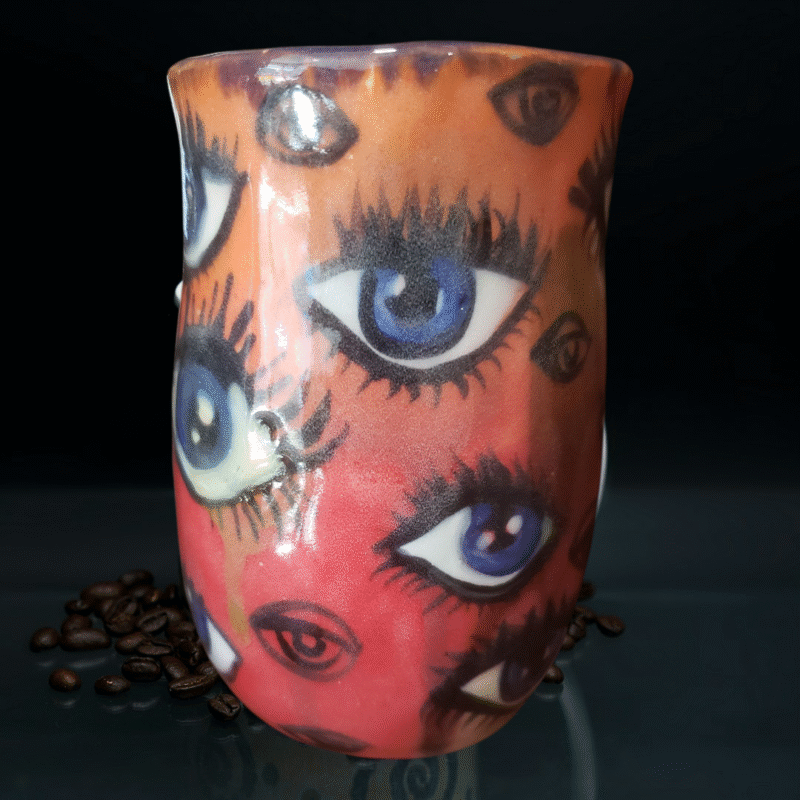 All Eyes Ceramic Glass – 16 oz