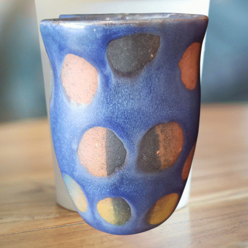 Polka Dot Ceramic Glass – 16 oz