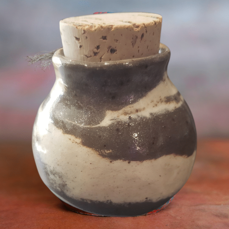 Corked Ceramic Jar – Brown Glaze