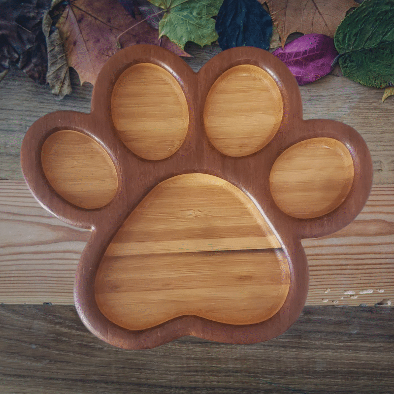 Paw Print Wooden Tray