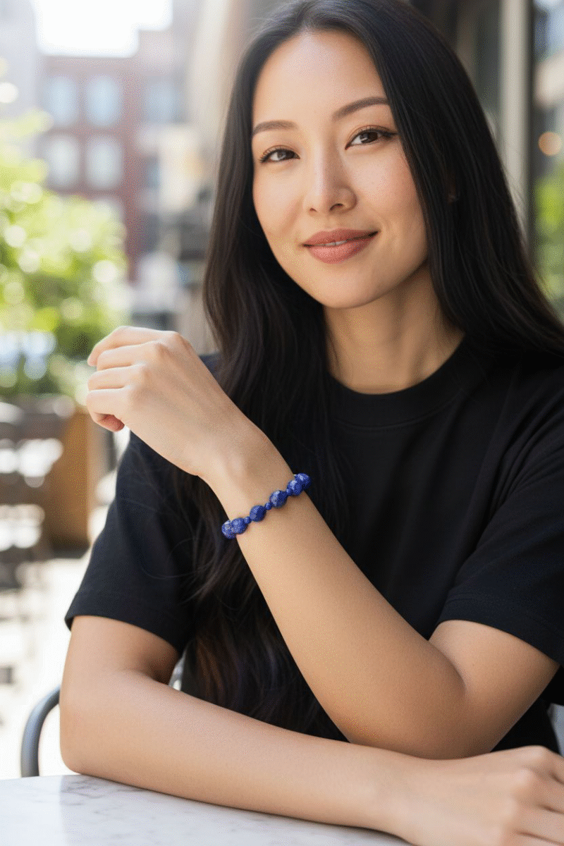 Lapis Stretchy Bracelet